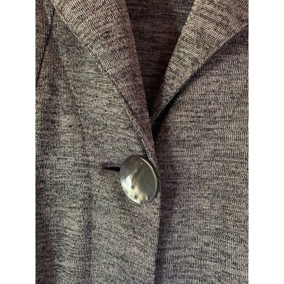 Chicos Women's Long Layering  Grey Knit Jacket Size 2 Polyester Spandex Blend Wi - Picture 3 of 13